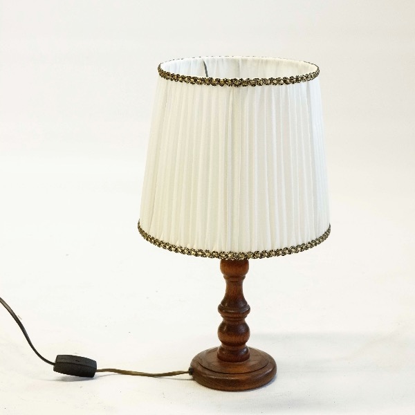 Vintage tafellamp wit rond